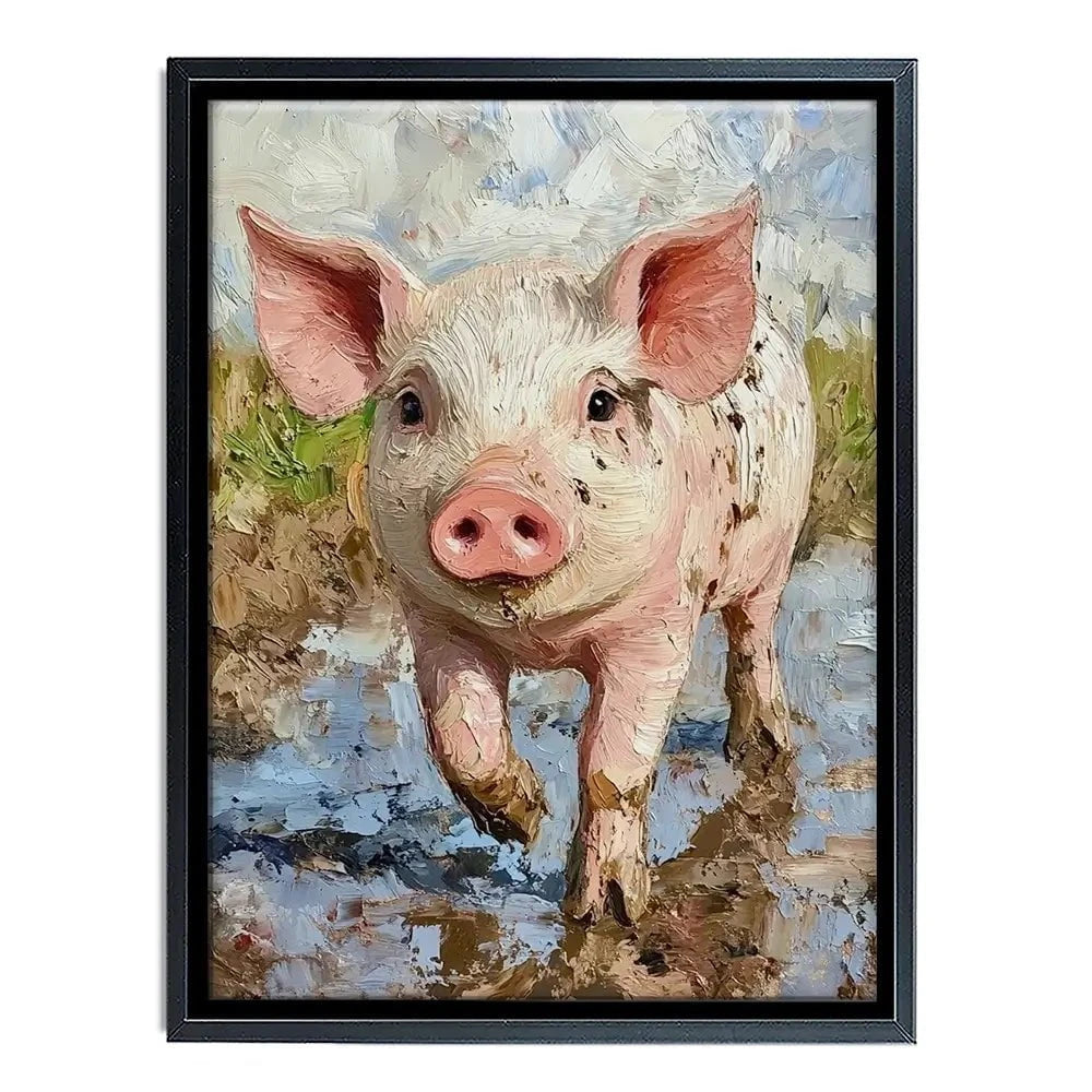 Happy Hog Canvas Print Happy Hog Canvas Print wall art product David Alexander Elder