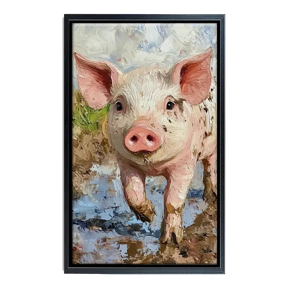 Happy Hog Canvas Print Happy Hog Canvas Print wall art product David Alexander Elder