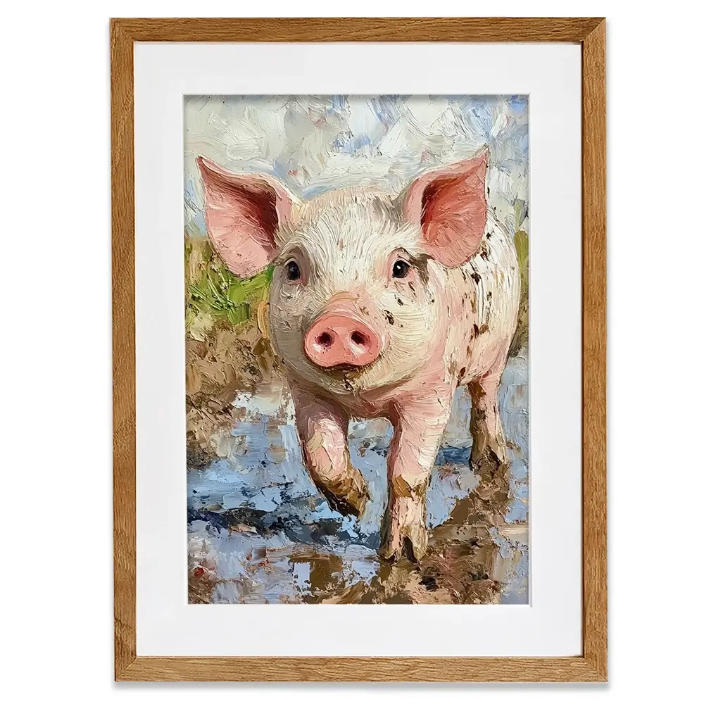 Happy Hog Framed Art Print Happy Hog Framed Art Print wall art product David Alexander Elder