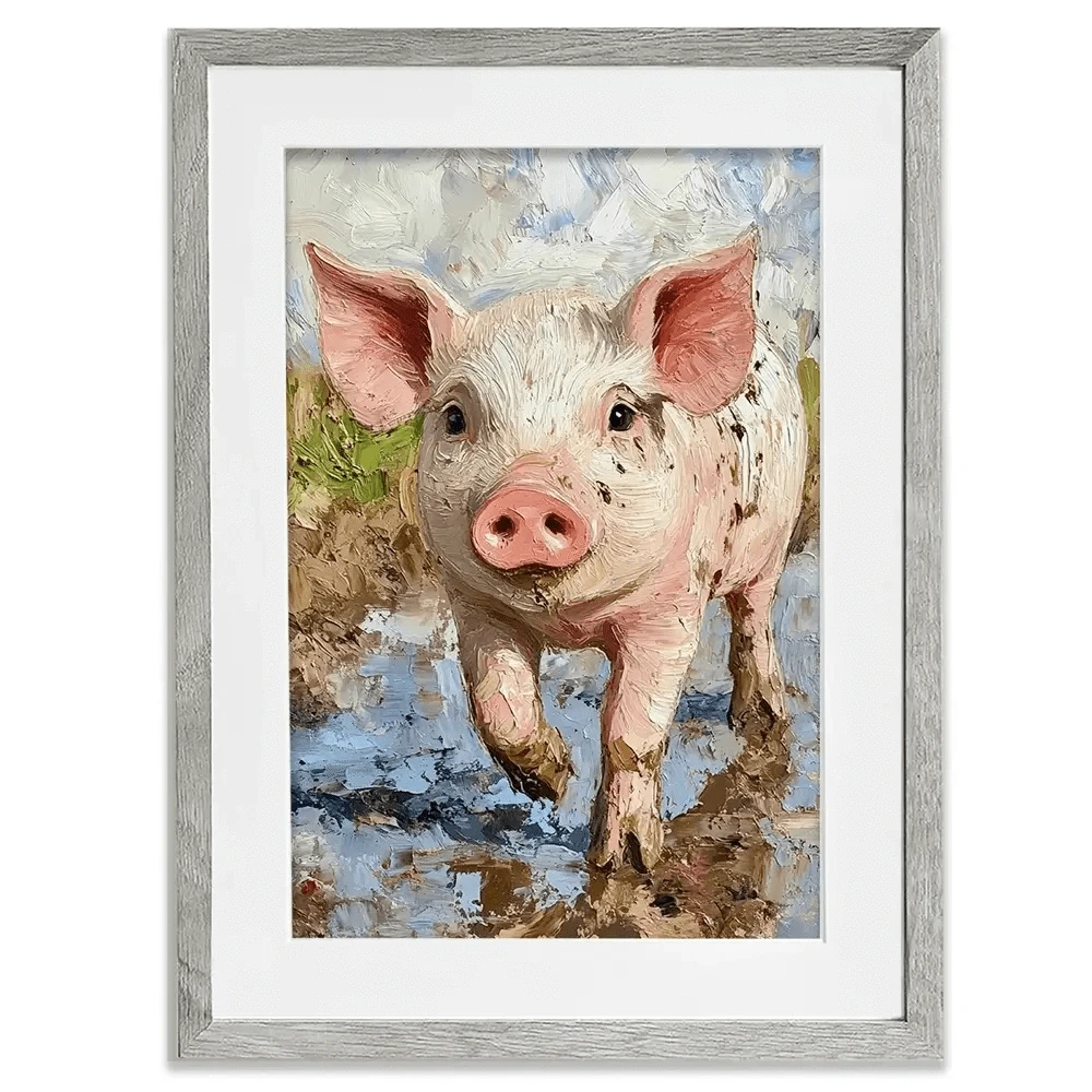 Happy Hog Framed Art Print Happy Hog Framed Art Print wall art product David Alexander Elder
