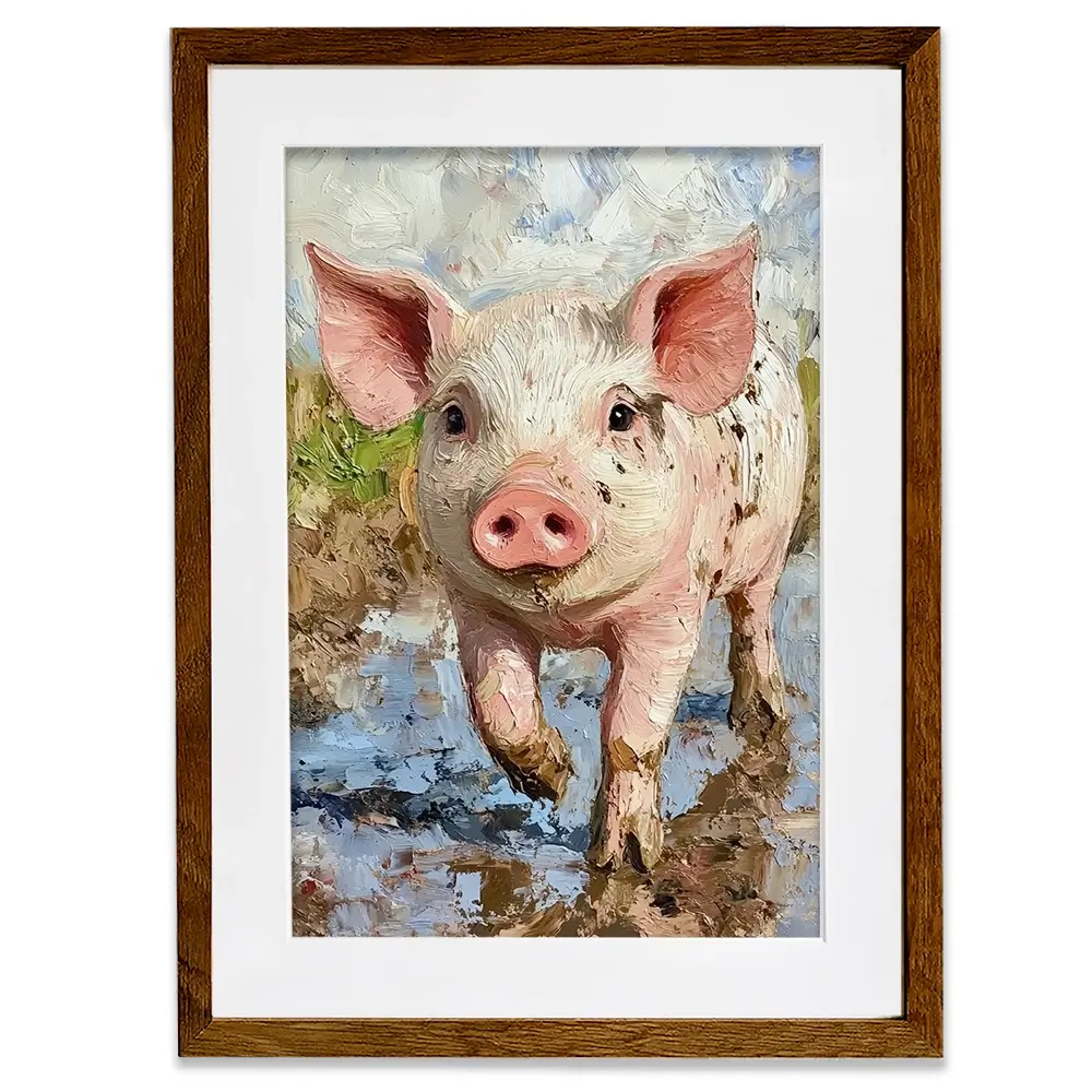 Happy Hog Framed Art Print Happy Hog Framed Art Print wall art product David Alexander Elder