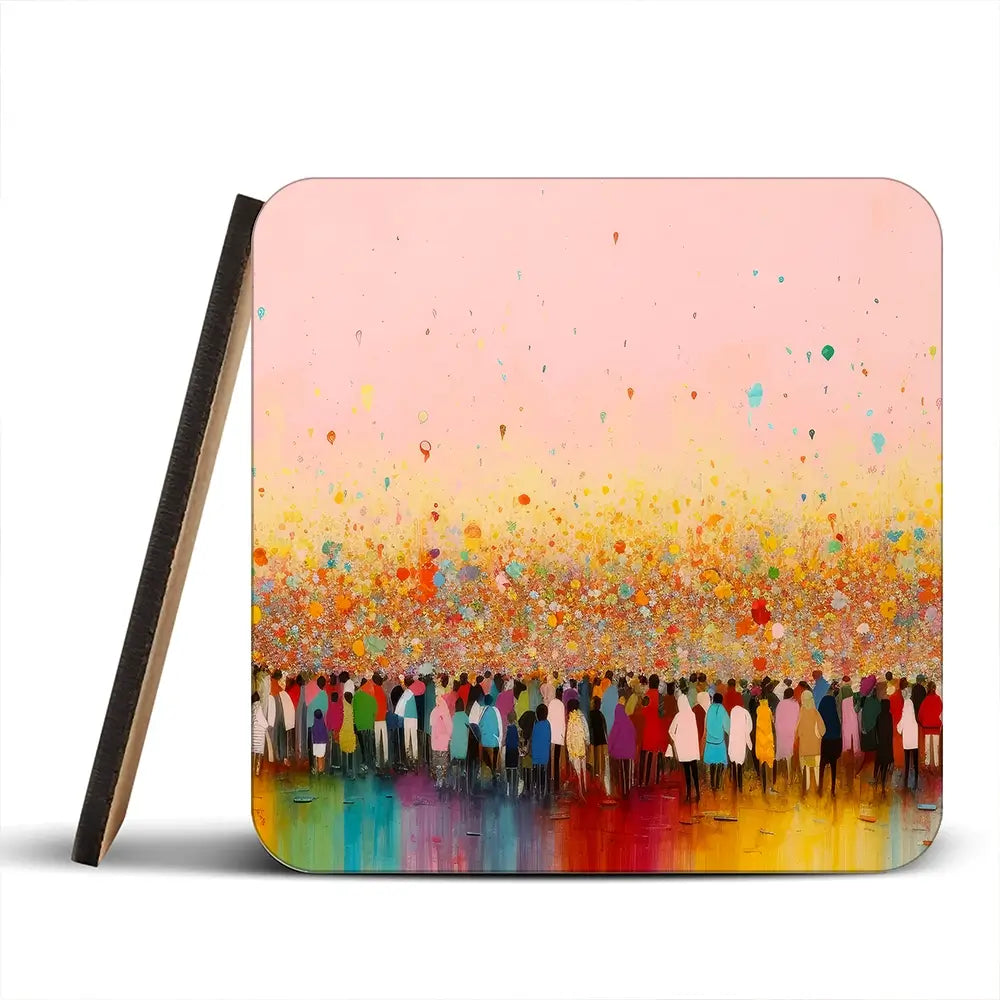 Happy Humans Coaster Set Happy Humans Coaster Set wall art product Art Print Shop