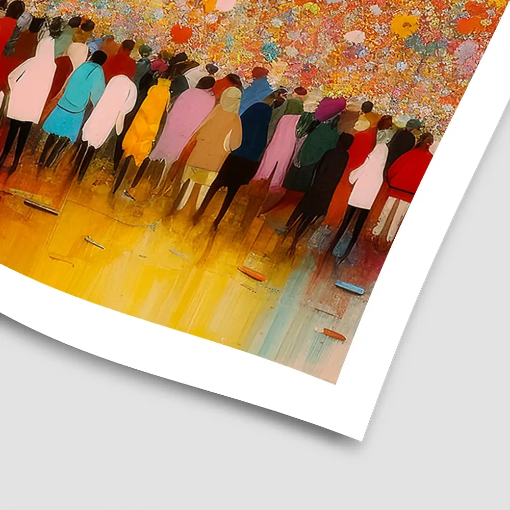 Happy Humans Square Art Print Happy Humans Square Art Print wall art product Art Print Shop