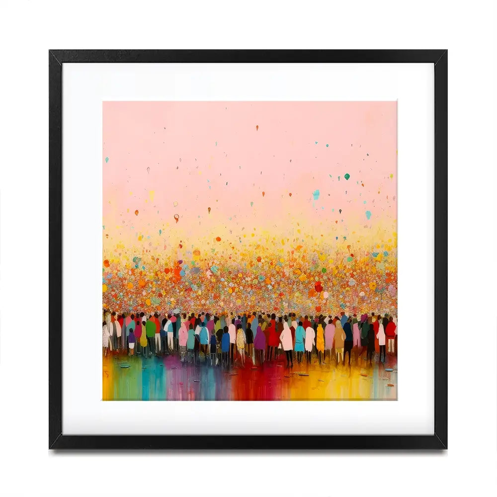 Happy Humans Square Framed Art Print Happy Humans Square Framed Art Print wall art product Art Print Shop