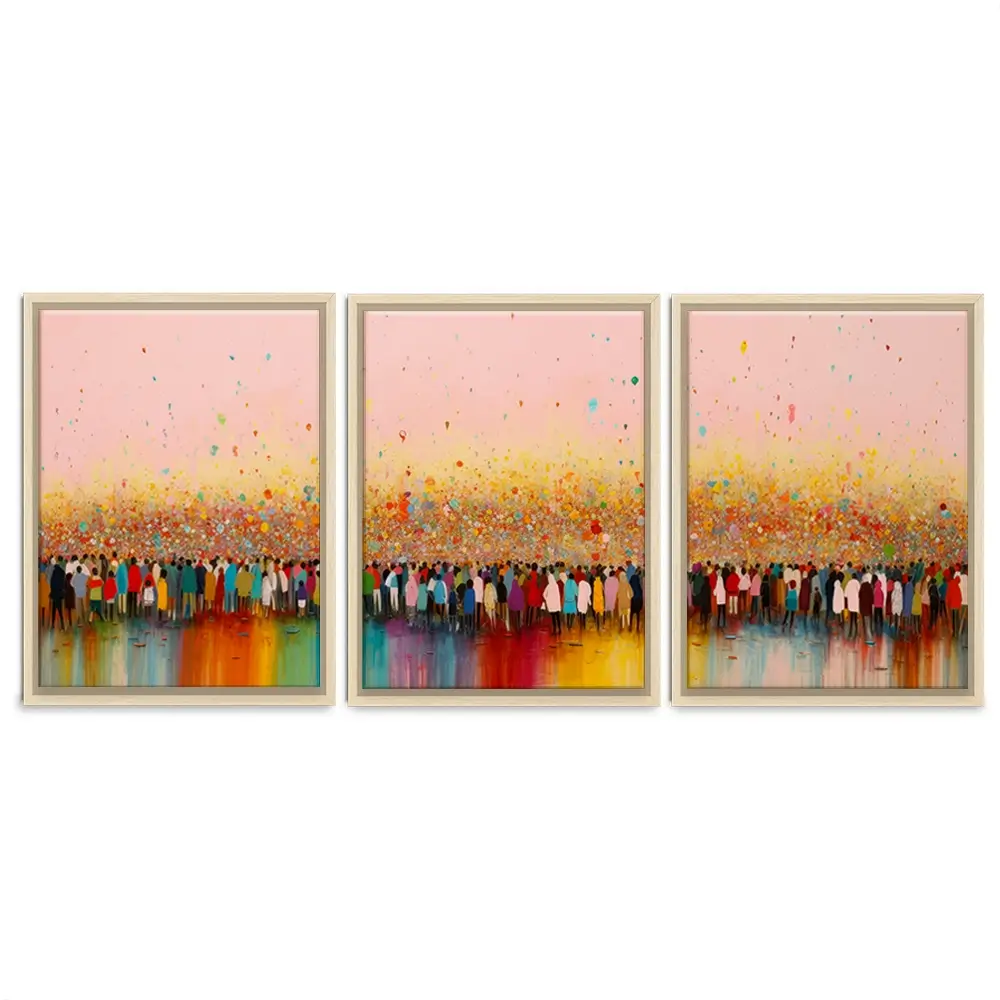 Happy Humans Trio Canvas Print Happy Humans Trio Canvas Print wall art product Treechild