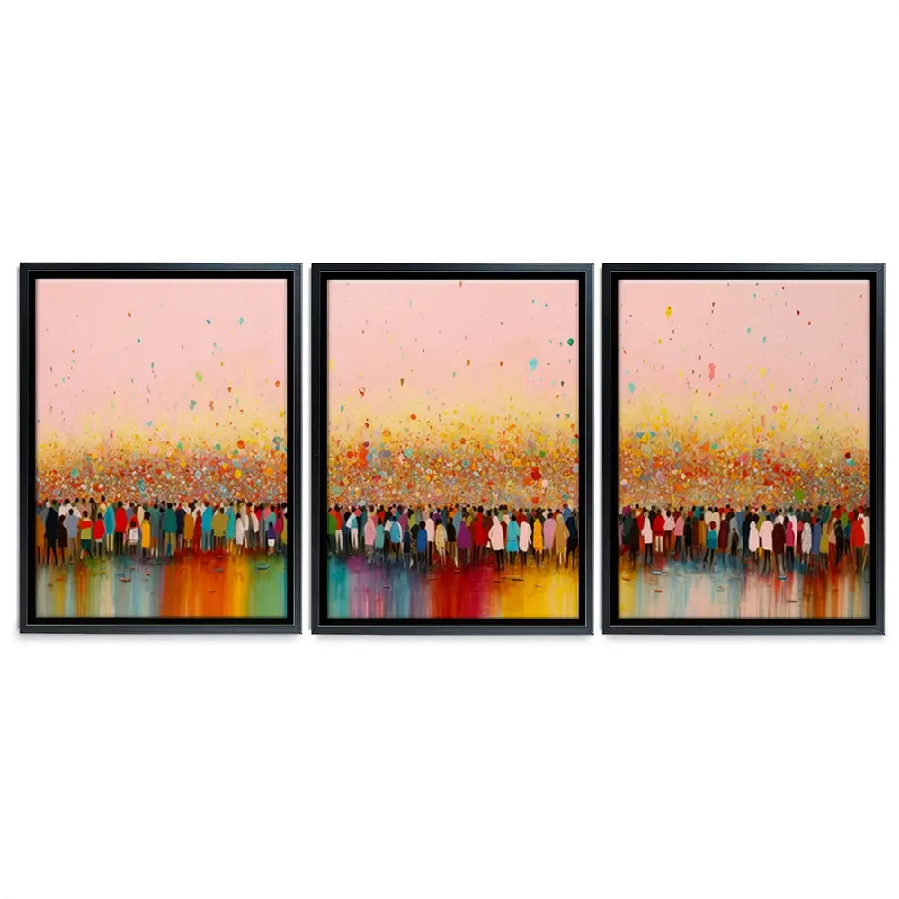 Happy Humans Trio Canvas Print Happy Humans Trio Canvas Print wall art product Treechild