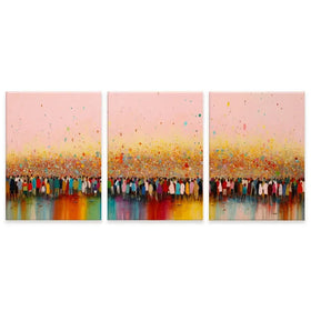 Happy Humans Trio Canvas Print Happy Humans Trio Canvas Print wall art product Treechild