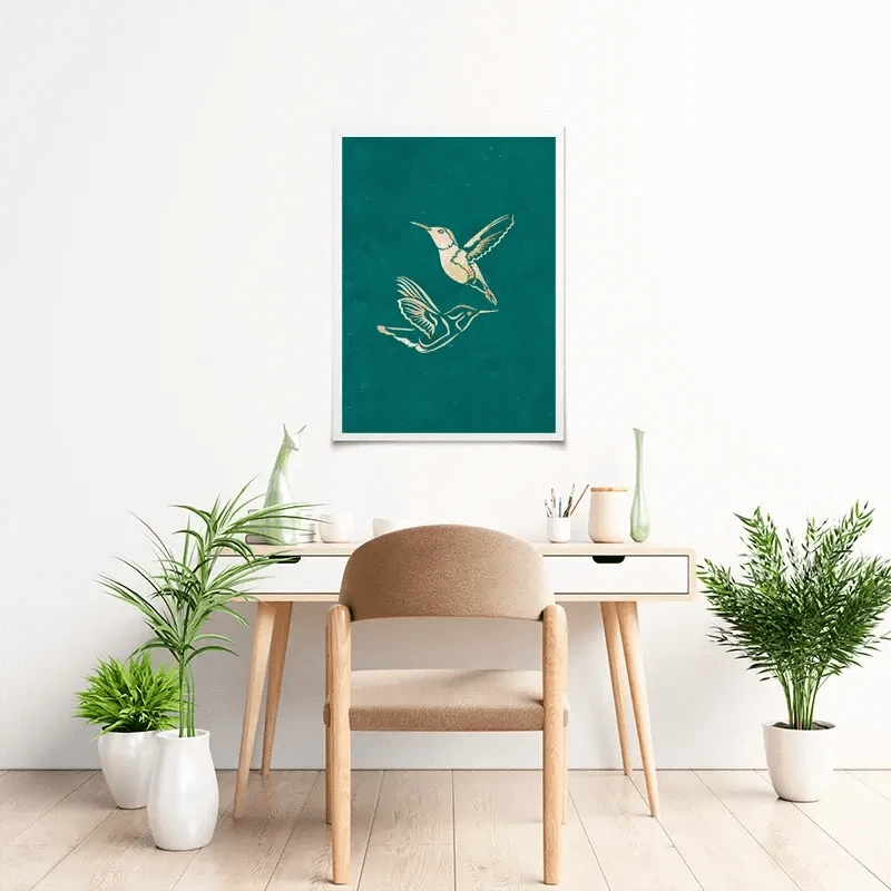 Happy Hummingbirds Art Print Happy Hummingbirds Art Print wall art product Sarah Manovski