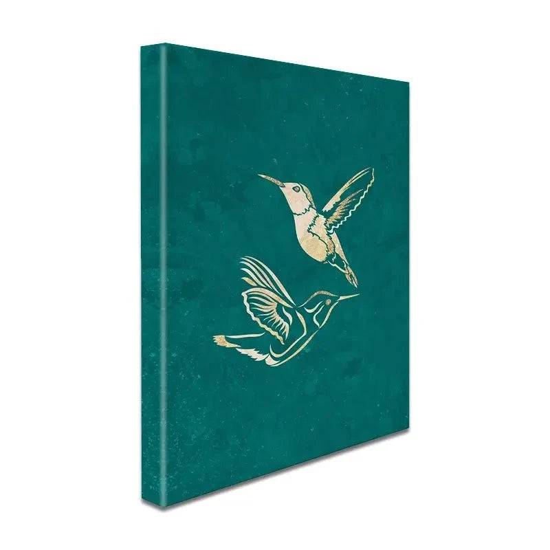 Happy Hummingbirds Canvas Print Happy Hummingbirds Canvas Print wall art product Sarah Manovski