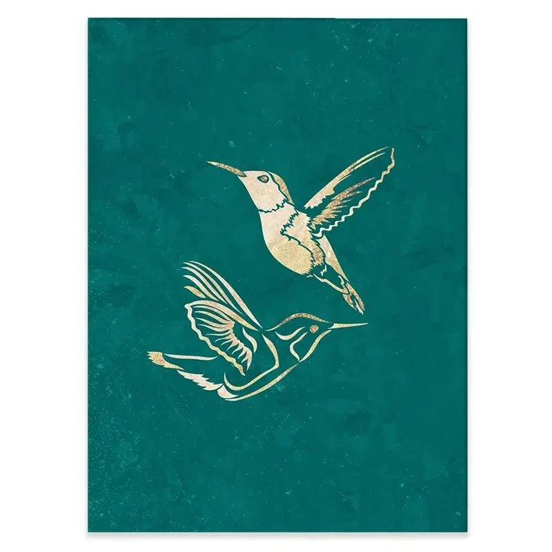 Happy Hummingbirds Canvas Print Happy Hummingbirds Canvas Print wall art product Sarah Manovski