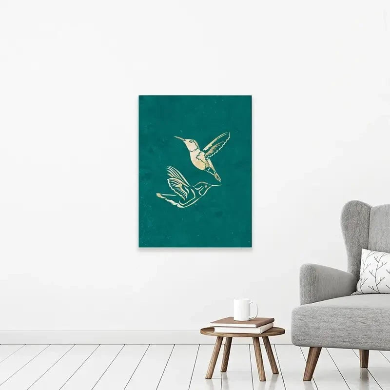 Happy Hummingbirds Canvas Print Happy Hummingbirds Canvas Print wall art product Sarah Manovski