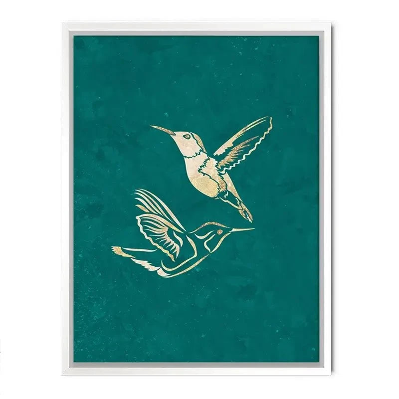 Happy Hummingbirds Canvas Print Happy Hummingbirds Canvas Print wall art product Sarah Manovski