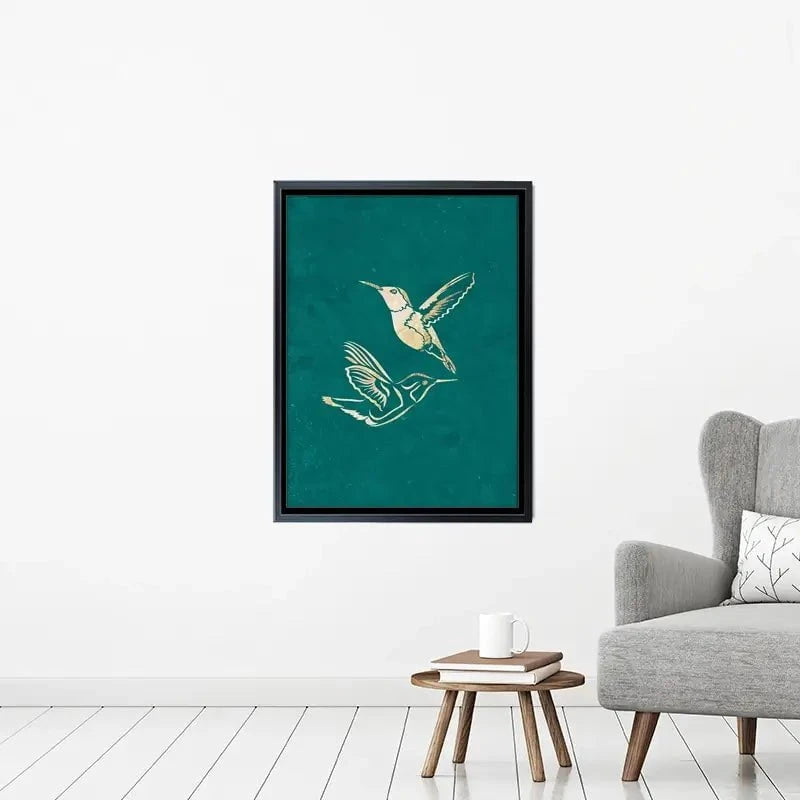 Happy Hummingbirds Canvas Print Happy Hummingbirds Canvas Print wall art product Sarah Manovski