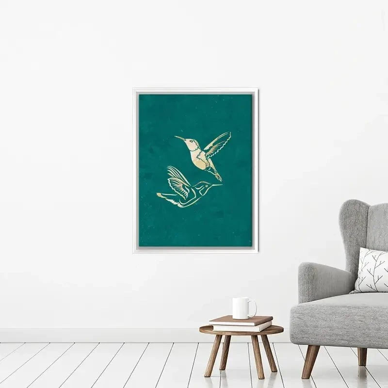 Happy Hummingbirds Canvas Print Happy Hummingbirds Canvas Print wall art product Sarah Manovski