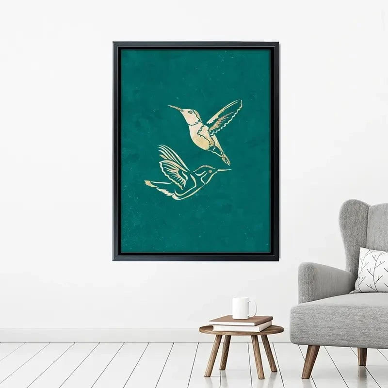 Happy Hummingbirds Canvas Print Happy Hummingbirds Canvas Print wall art product Sarah Manovski