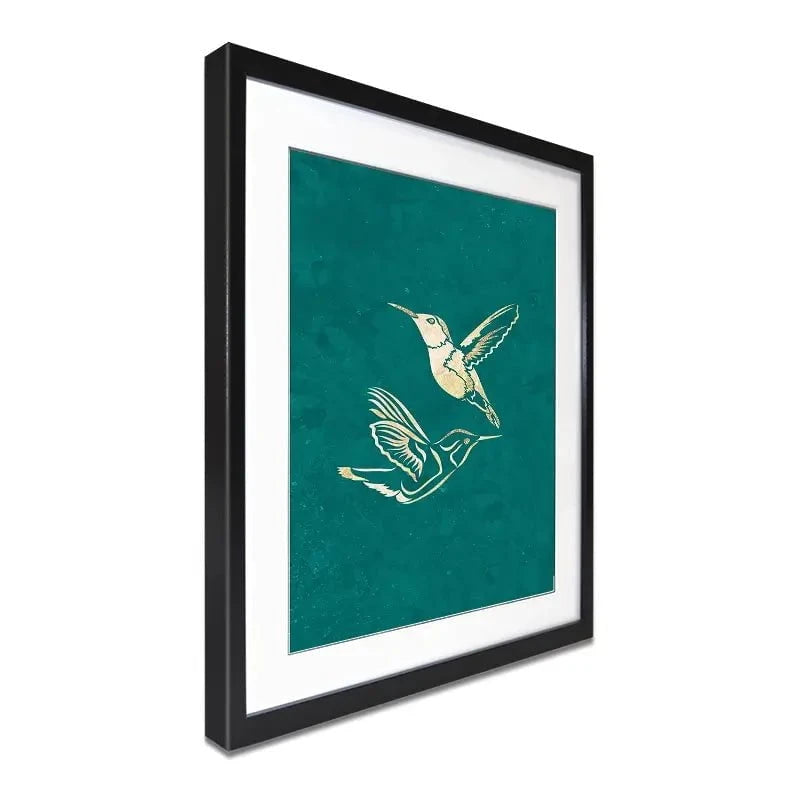 Happy Hummingbirds Framed Art Print Happy Hummingbirds Framed Art Print wall art product Sarah Manovski