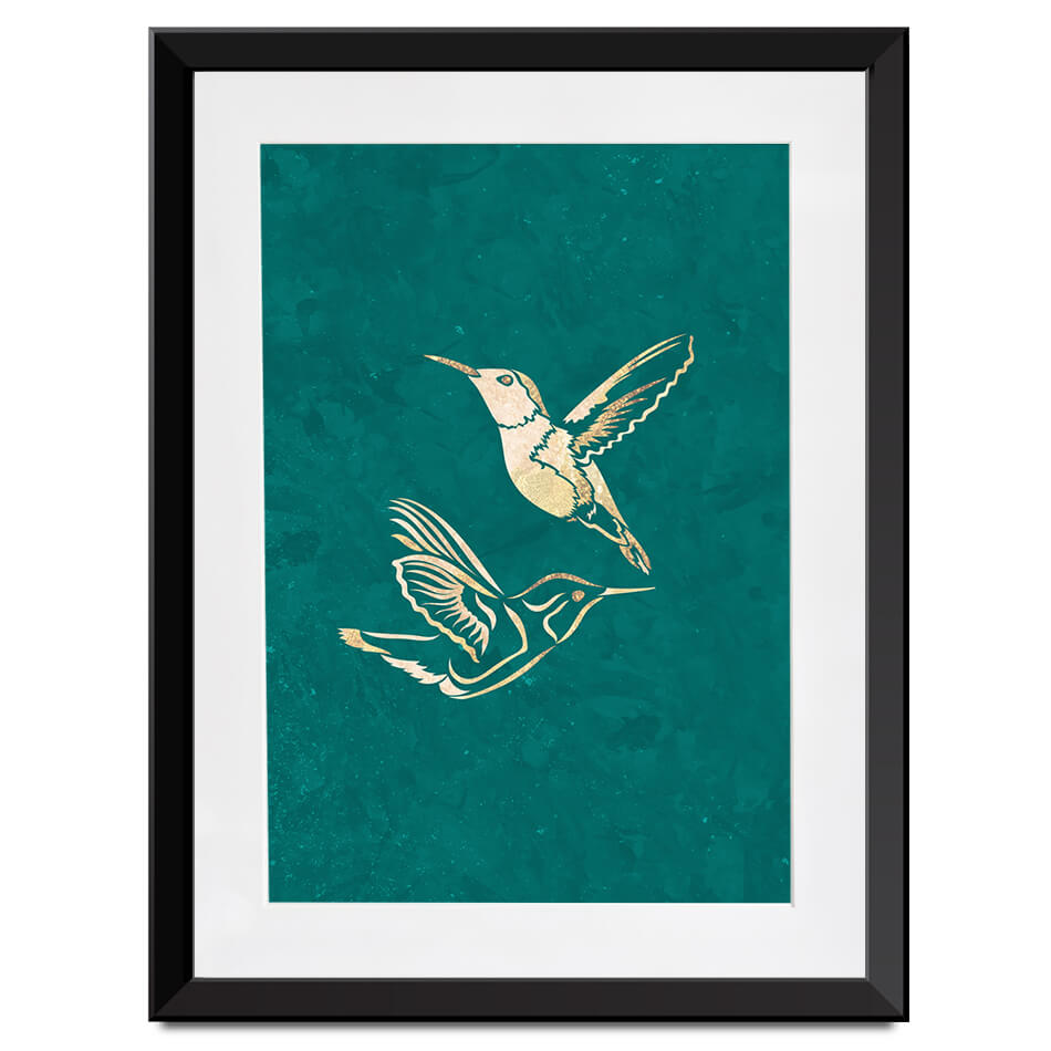 Happy Hummingbirds Framed Art Print Happy Hummingbirds Framed Art Print wall art product Sarah Manovski