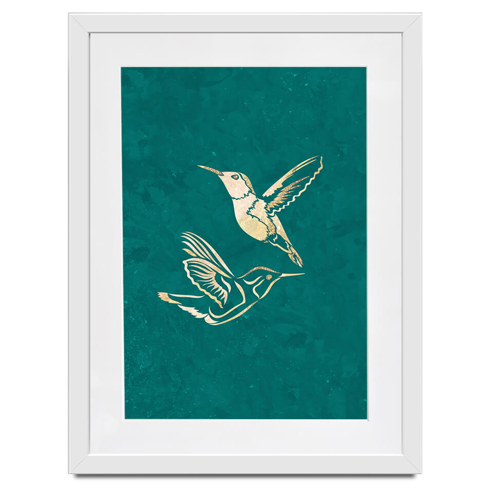 Happy Hummingbirds Framed Art Print Happy Hummingbirds Framed Art Print wall art product Sarah Manovski
