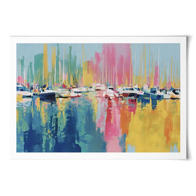 Harbour At Rest Art Print Harbour At Rest Art Print wall art product Chromatic Storm Studio