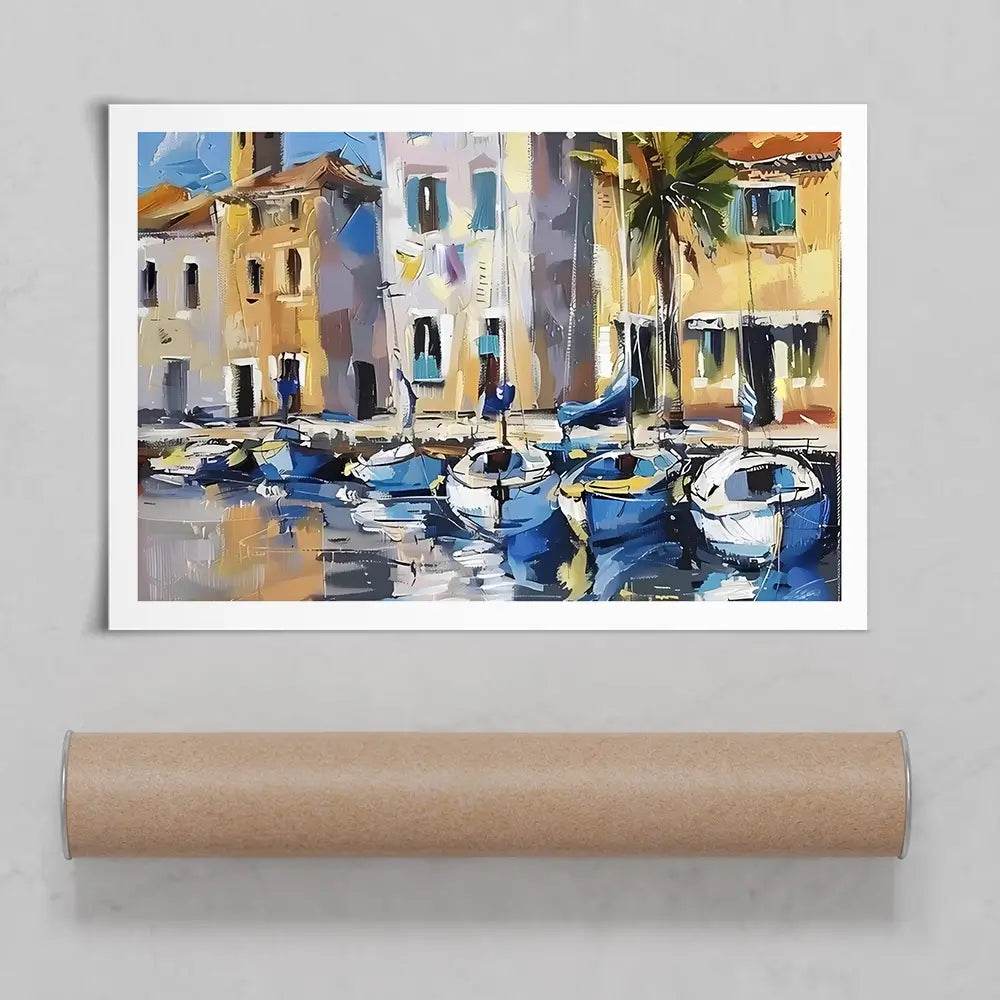 Harbour Boats Art Print Harbour Boats Art Print wall art product Elena Avanesova