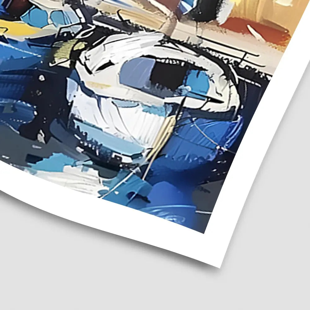 Harbour Boats Art Print Harbour Boats Art Print wall art product Elena Avanesova