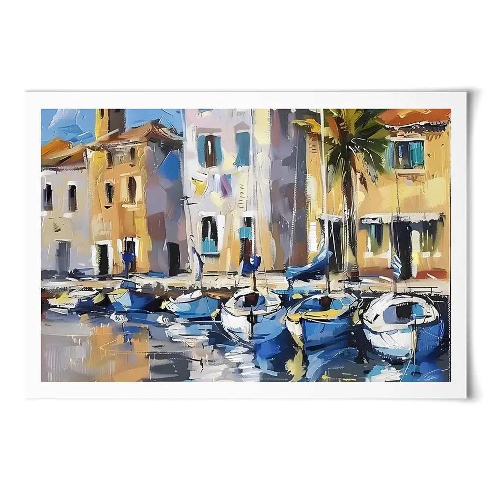 Harbour Boats Art Print Harbour Boats Art Print wall art product Elena Avanesova