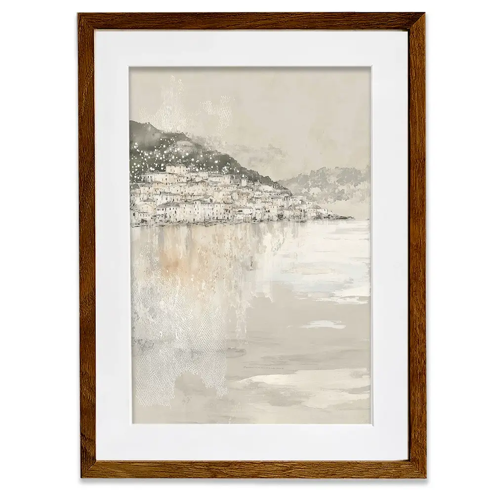 Harbour Boats At Dawn Framed Art Print Harbour Boats At Dawn Framed Art Print wall art product Chromatic Storm Studio