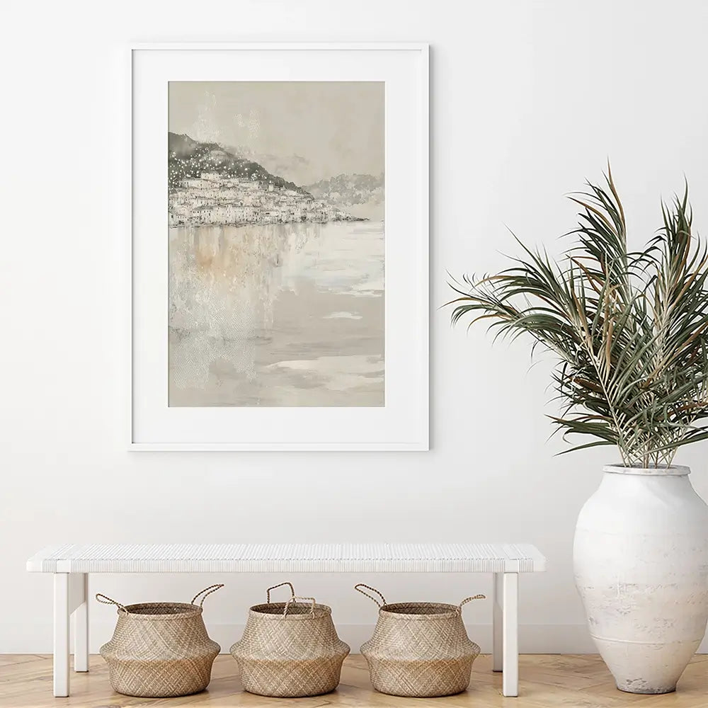 Harbour Boats At Dawn Framed Art Print Harbour Boats At Dawn Framed Art Print wall art product Chromatic Storm Studio