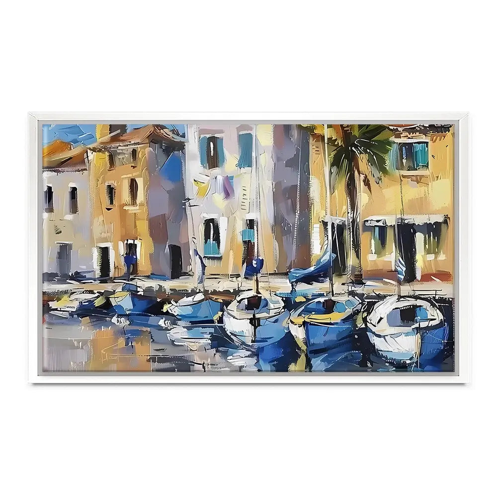 Harbour Boats Canvas Print Harbour Boats Canvas Print wall art product Elena Avanesova