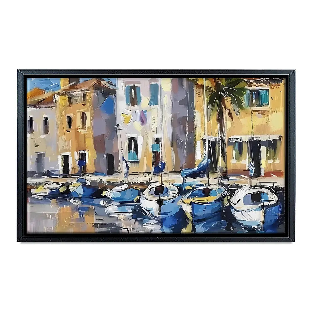 Harbour Boats Canvas Print Harbour Boats Canvas Print wall art product Elena Avanesova
