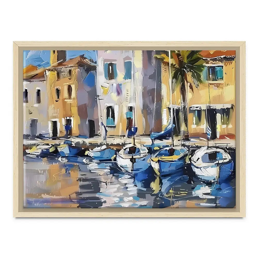 Harbour Boats Canvas Print Harbour Boats Canvas Print wall art product Elena Avanesova