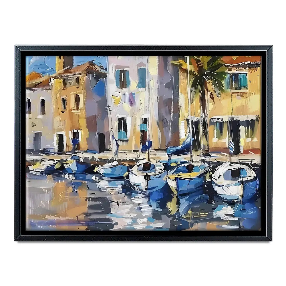 Harbour Boats Canvas Print Harbour Boats Canvas Print wall art product Elena Avanesova