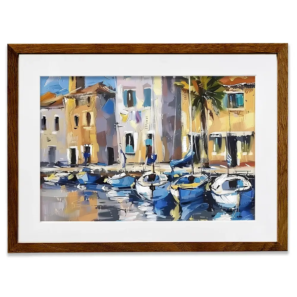 Harbour Boats Framed Art Print Harbour Boats Framed Art Print wall art product Elena Avanesova