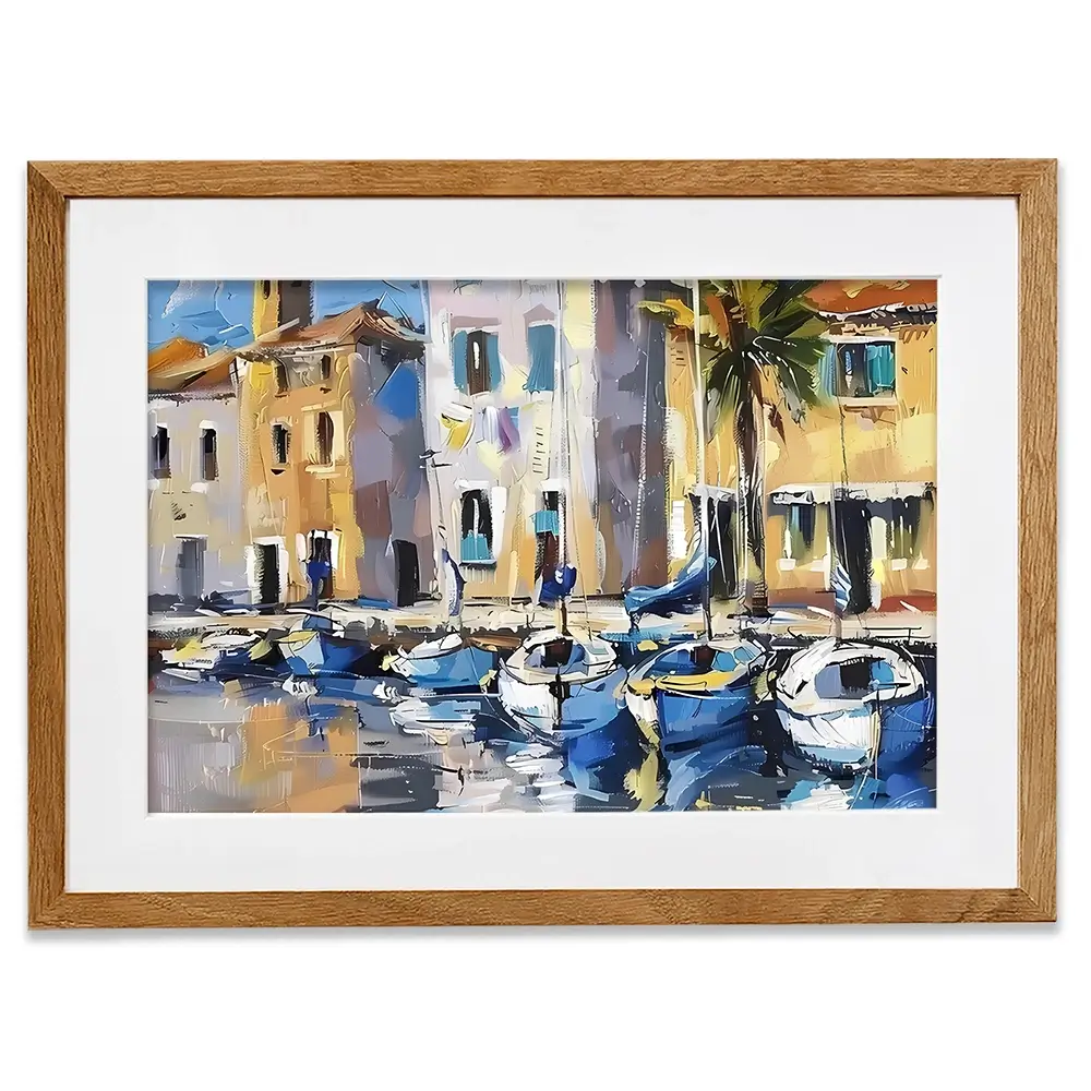 Harbour Boats Framed Art Print Harbour Boats Framed Art Print wall art product Elena Avanesova