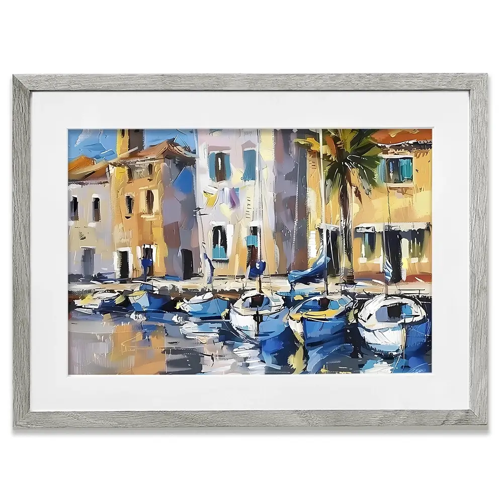Harbour Boats Framed Art Print Harbour Boats Framed Art Print wall art product Elena Avanesova