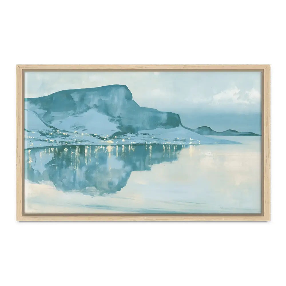 Harbour Village With Reflection Canvas Print Harbour Village With Reflection Canvas Print wall art product Chromatic Storm Studio