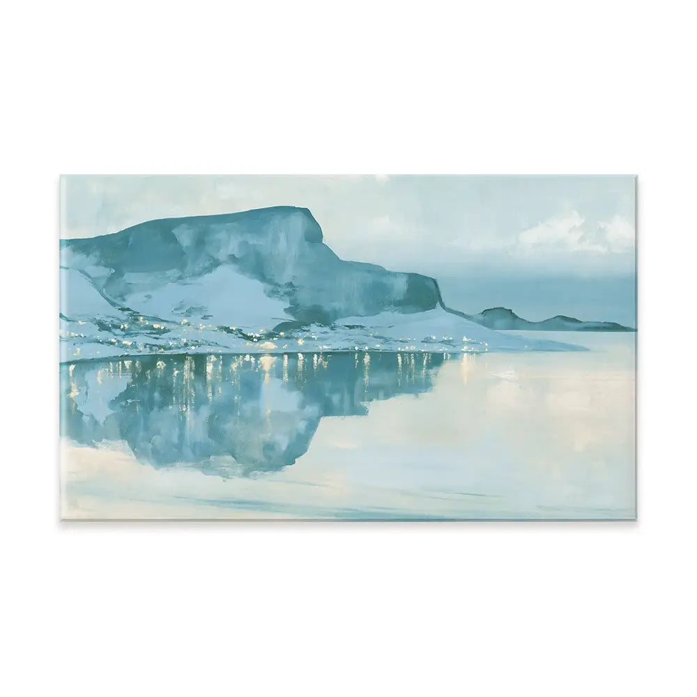 Harbour Village With Reflection Canvas Print Harbour Village With Reflection Canvas Print wall art product Chromatic Storm Studio