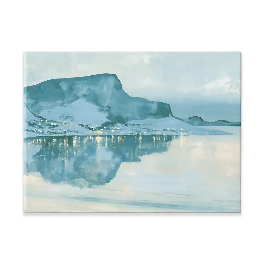 Harbour Village With Reflection Canvas Print Harbour Village With Reflection Canvas Print wall art product Chromatic Storm Studio