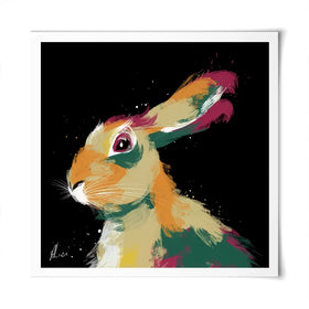 Hare 2 Square Art Print Hare 2 Square Art Print wall art product Aimee Linzi