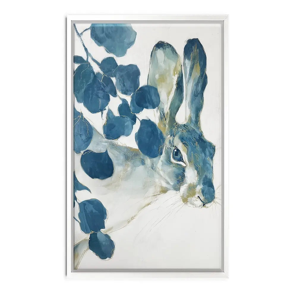 Hare Among Eucalptus Canvas Print Hare Among Eucalptus Canvas Print wall art product Chromatic Storm Studio
