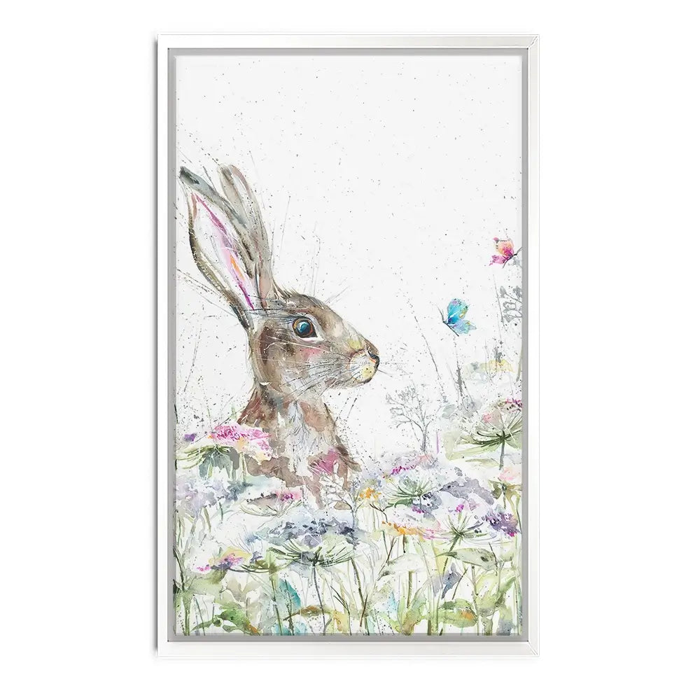 Hare Amongst Flowers Canvas Print Hare Amongst Flowers Canvas Print wall art product Nicola Jane Rowles