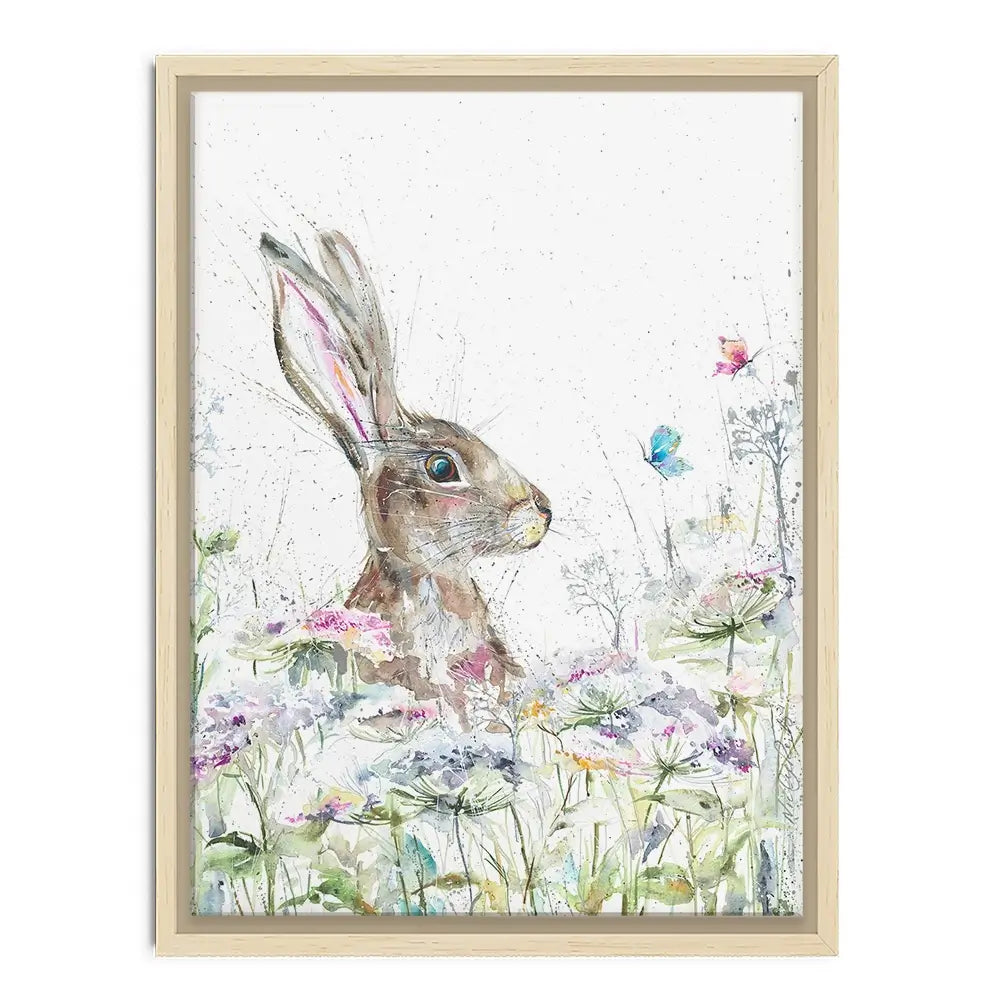 Hare Amongst Flowers Canvas Print Hare Amongst Flowers Canvas Print wall art product Nicola Jane Rowles