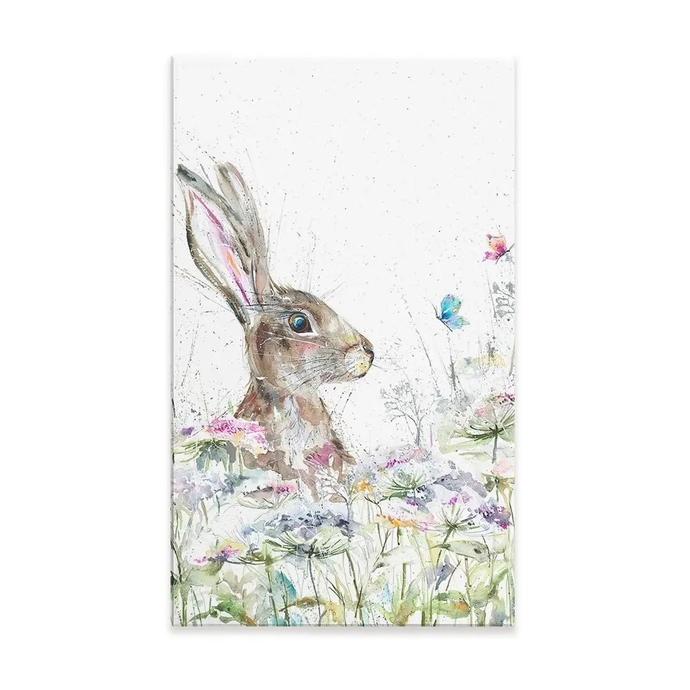 Hare Amongst Flowers Canvas Print Hare Amongst Flowers Canvas Print wall art product Nicola Jane Rowles