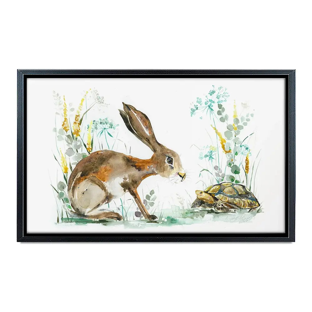 Hare And The Tortoise Canvas Print Hare And The Tortoise Canvas Print wall art product Nicola Jane Rowles