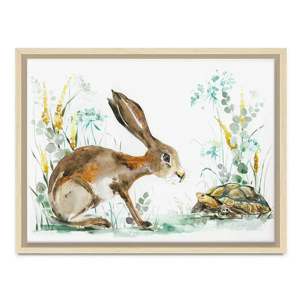 Hare And The Tortoise Canvas Print Hare And The Tortoise Canvas Print wall art product Nicola Jane Rowles