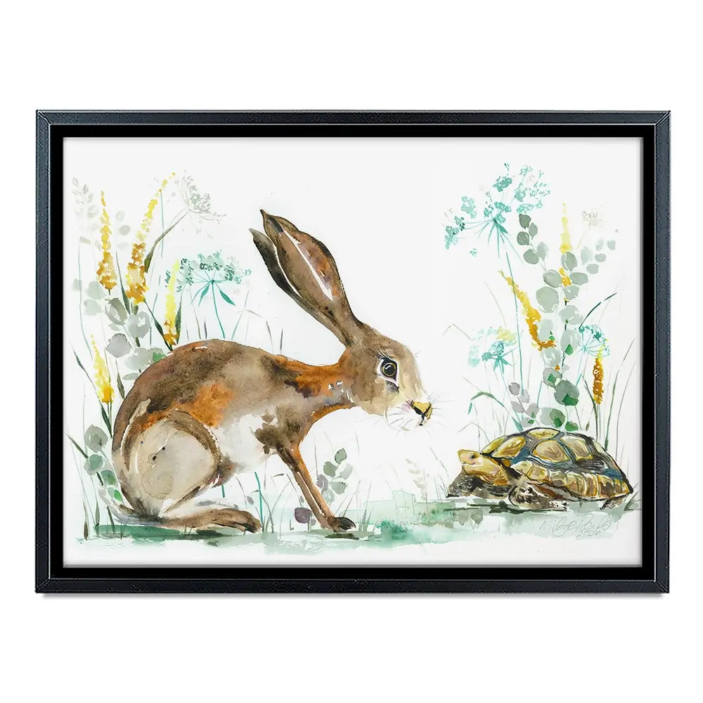 Hare And The Tortoise Canvas Print Hare And The Tortoise Canvas Print wall art product Nicola Jane Rowles