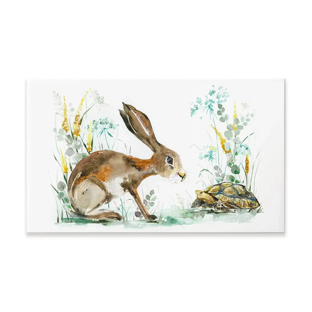 Hare And The Tortoise Canvas Print Hare And The Tortoise Canvas Print wall art product Nicola Jane Rowles