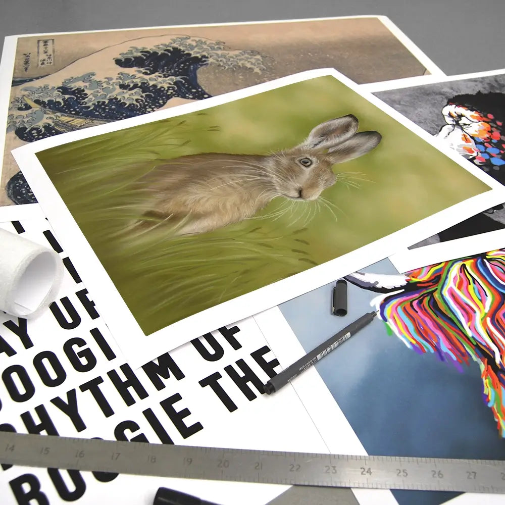 Hare In The Grass Art Print Hare In The Grass Art Print wall art product Georgie Turner