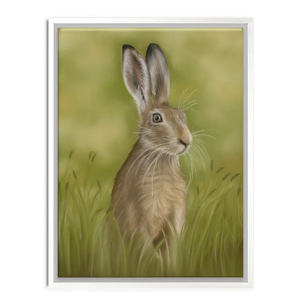 Hare In The Grass Canvas Print Hare In The Grass Canvas Print wall art product Georgie Turner