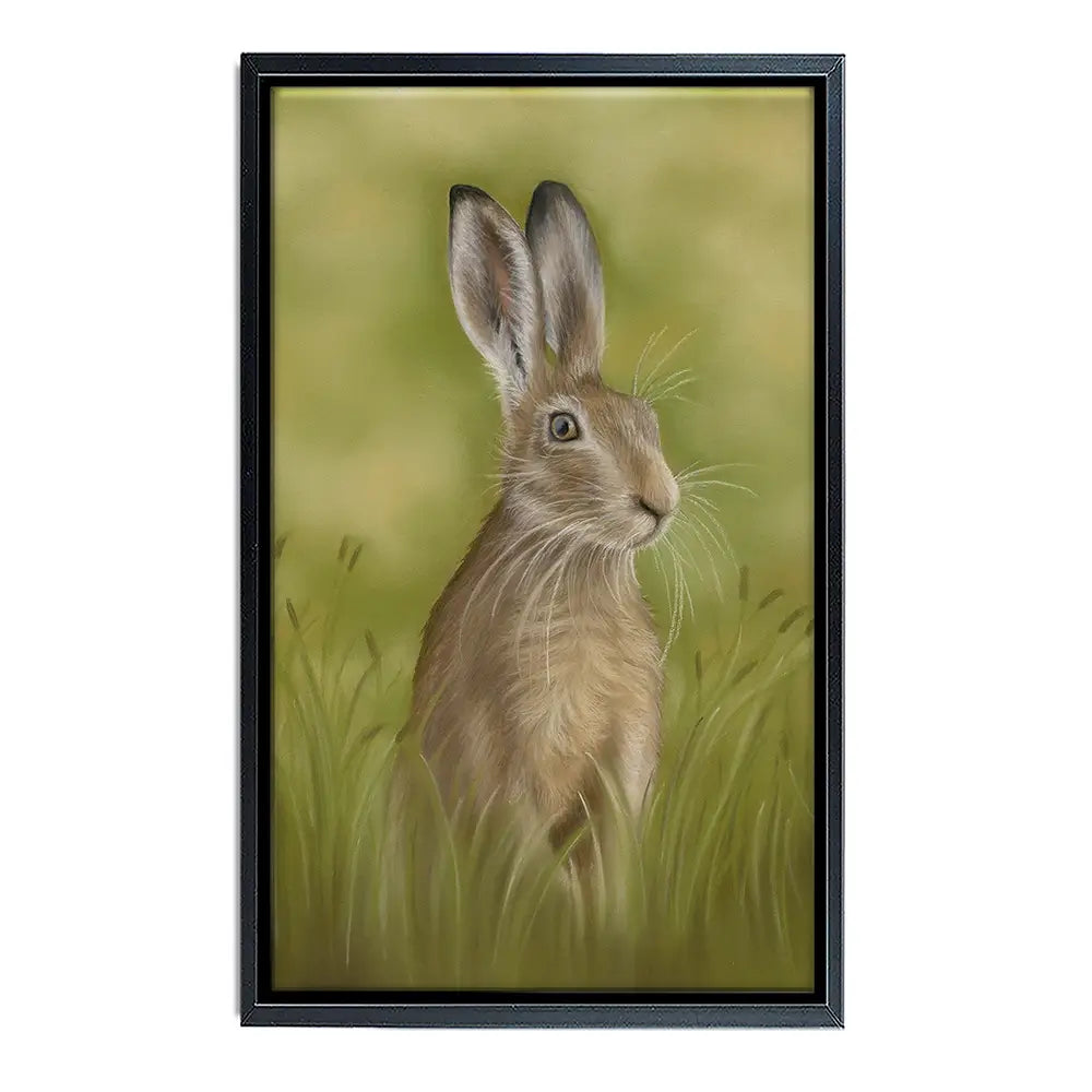 Hare In The Grass Canvas Print Hare In The Grass Canvas Print wall art product Georgie Turner